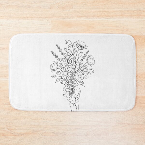 Item preview, The Skeleton Hand & Wildflowers designed and sold by Bal Drops.