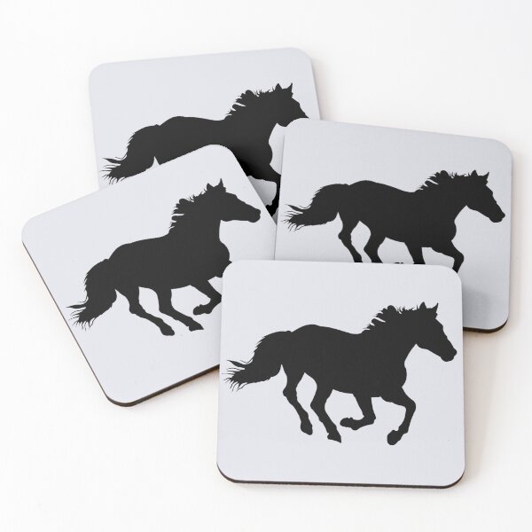 Item preview, Black silhouette of a cantering horse. designed and sold by claireseyeview.