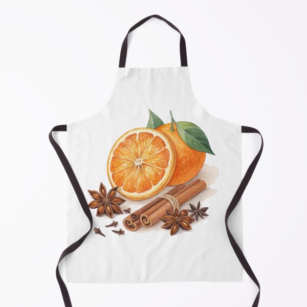 Item preview, Spiced Orange – Cozy Watercolor Citrus with Cinnamon and Anise by Vivo Studio designed and sold by VivoStudio.