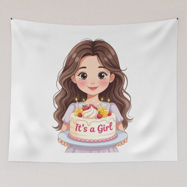 Item preview, It's A Girl Cake designed and sold by ArtQueen777.