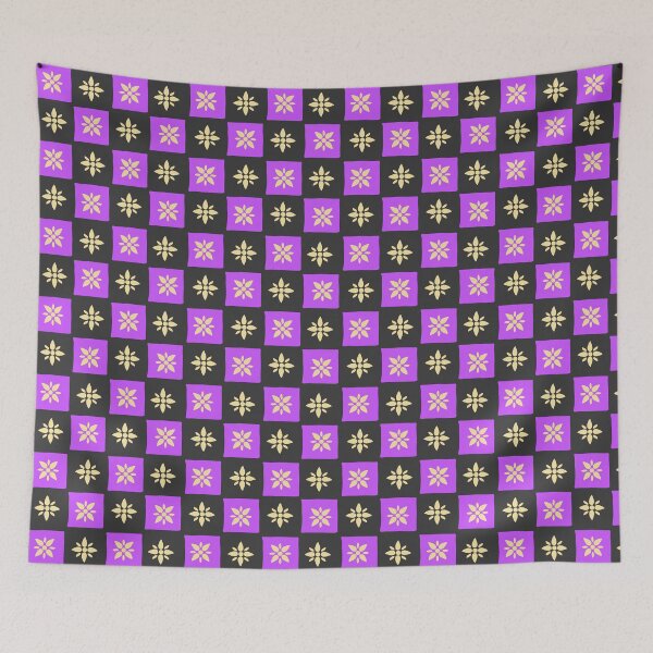 Item preview, Ichimatsu Stars Kimono Pattern Gothic designed and sold by urrin DESIGN.