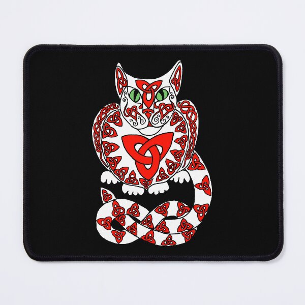 Item preview, Celtic Cat 92 in red and white designed and sold by ingridthecrafty.