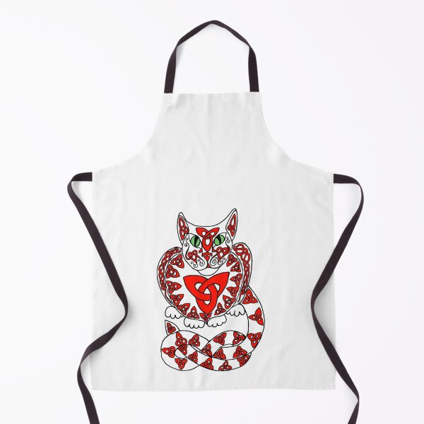 Item preview, Celtic Cat 92 in red and white designed and sold by ingridthecrafty.