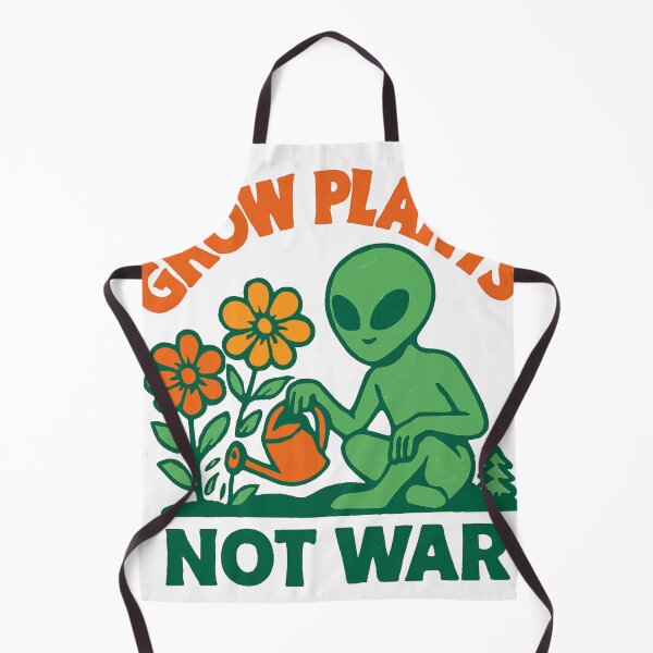 Item preview, Grow Plants Not War Retro Alien designed and sold by Vallentinez.