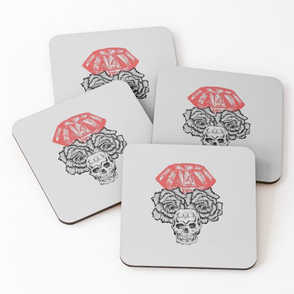 Item preview, Dark Diamond Skull and Roses – Minimalist Aesthetic Art designed and sold by Half Mess.