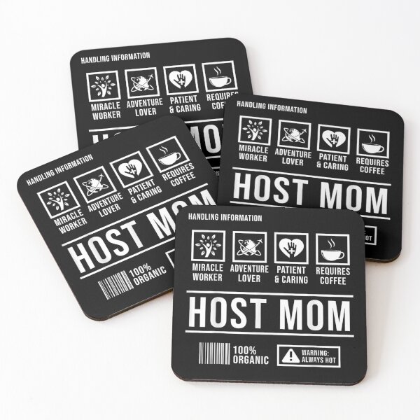Item preview, Host Mom – Miracle Worker, Adventure Lover, Patient & Caring, Coffee Powered Mother Gift designed and sold by Dream'Ink.