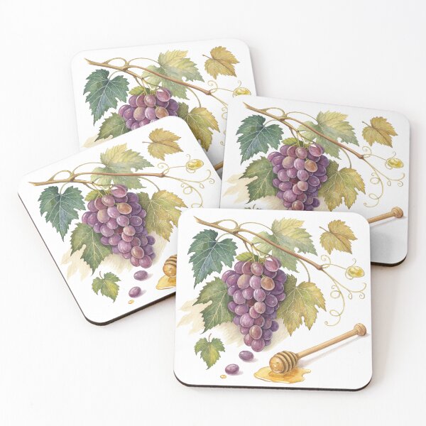 Item preview, Grapes and Honey – Elegant Watercolor Botanical Illustration by Vivo Studio designed and sold by VivoStudio.