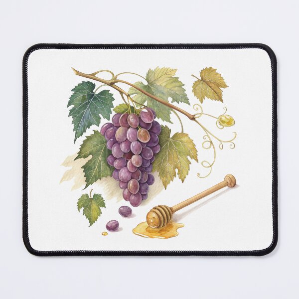 Item preview, Grapes and Honey – Elegant Watercolor Botanical Illustration by Vivo Studio designed and sold by VivoStudio.