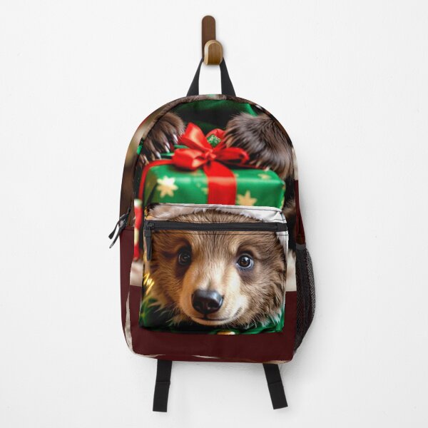 Item preview, brown bear cub christmas elf colorful gifts design designed and sold by SmashingDeals.
