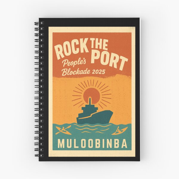 Item preview, Rock the Port Muloobinba 2025 – People’s Blockade Climate Protest designed and sold by DigiSudu.