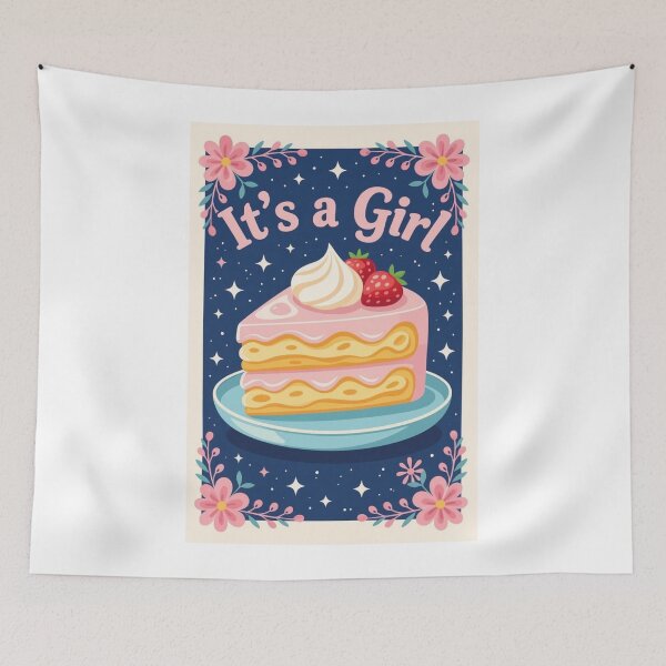 Item preview, It's A Girl Cake designed and sold by ArtQueen777.