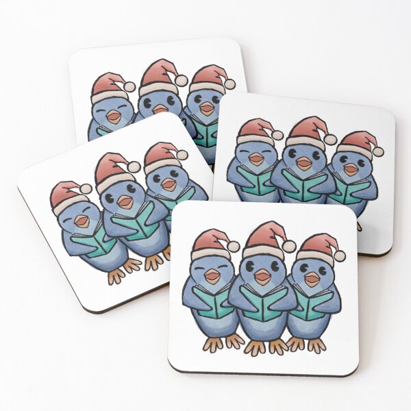 Item preview, Vintage Penguin Christmas Carolers - Retro Style Cartoon designed and sold by mtheuniverse.