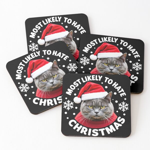 Item preview, Most Likely To Hate The Matching Christmas Russian Blue Cat  designed and sold by FrascatiStudio.