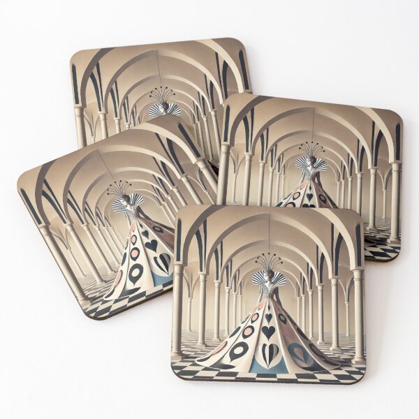 Item preview, Geometric Queen of Hearts — Palace of Arches designed and sold by FusiTink.