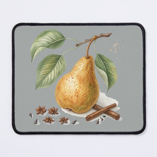 Item preview, Golden Pear with Cinnamon – Elegant Watercolor Autumn Fruit Illustration by Vivo Studio designed and sold by VivoStudio.