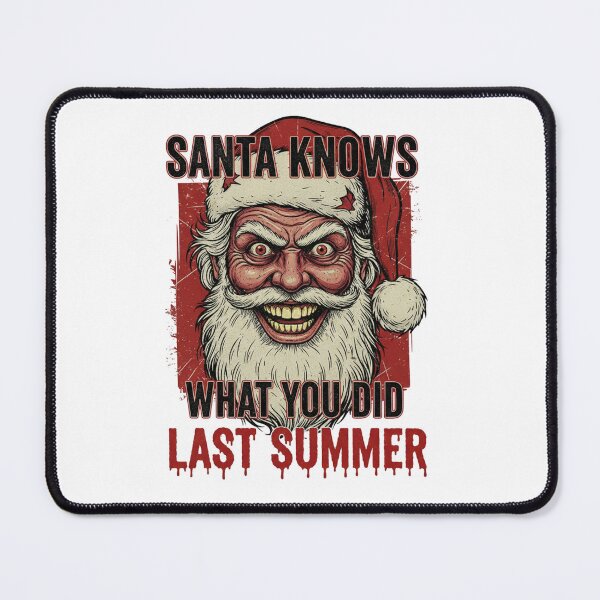 Item preview, Santa Knows What You Did Last Summer – Funny Horror Christmas Design designed and sold by ZYNORAworld.