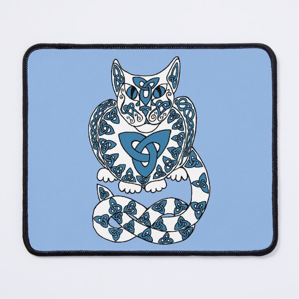 Item preview, Celtic Cat 92 in Blue and White designed and sold by ingridthecrafty.