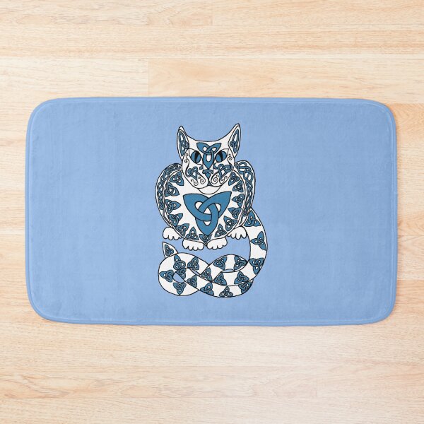Item preview, Celtic Cat 92 in Blue and White designed and sold by ingridthecrafty.