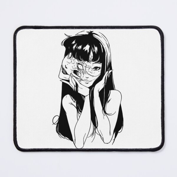Item preview, Spiral Girl Silent Allure — Monochrome Manga Girl Portrait Horror designed and sold by bunnyreeaa.