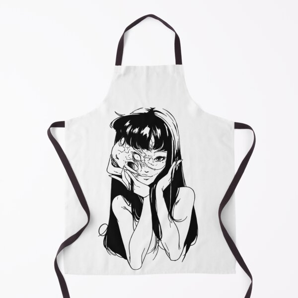 Item preview, Spiral Girl Silent Allure — Monochrome Manga Girl Portrait Horror designed and sold by bunnyreeaa.