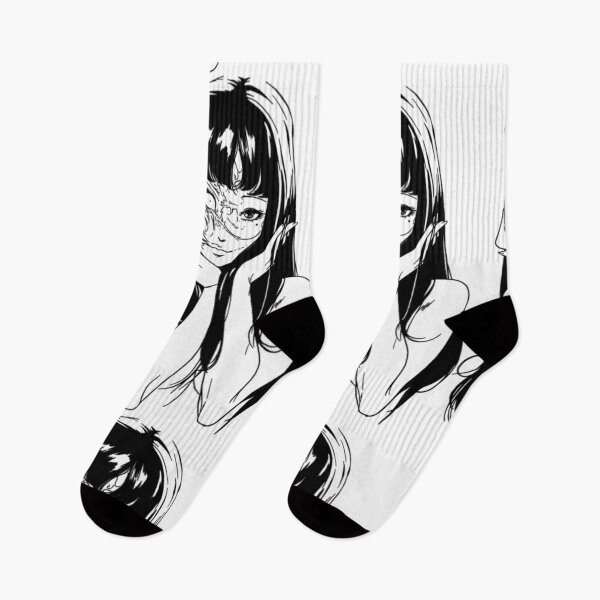 Item preview, Spiral Girl Silent Allure — Monochrome Manga Girl Portrait Horror designed and sold by bunnyreeaa.