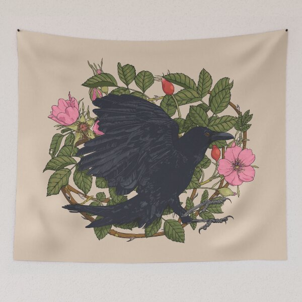 Item preview, Raven and roses designed and sold by Feroniae.