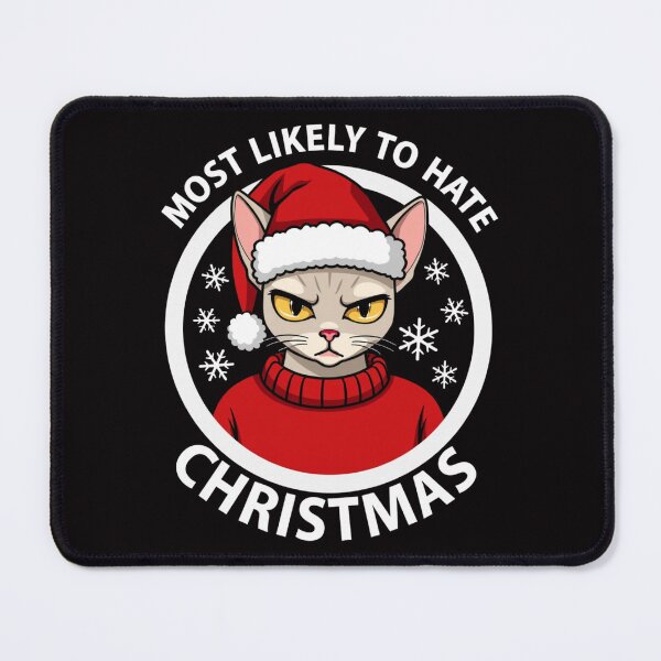 Item preview, Most Likely To Hate The Matching Christmas Devon Rex Cat Shirts designed and sold by FrascatiStudio.