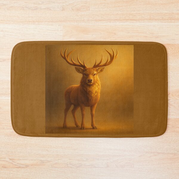 Item preview, GeoWild Stag – Golden Forest Guardian designed and sold by GeoWild Designs.
