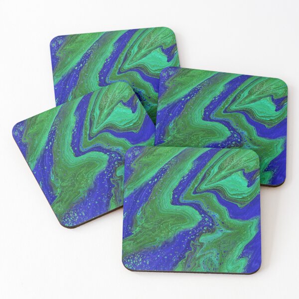 Item preview, Jagged Blue Emerald 2 Vibrant Free Form Abstract designed and sold by Doug  Siegel.