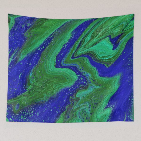 Item preview, Jagged Blue Emerald 2 Vibrant Free Form Abstract designed and sold by Doug  Siegel.