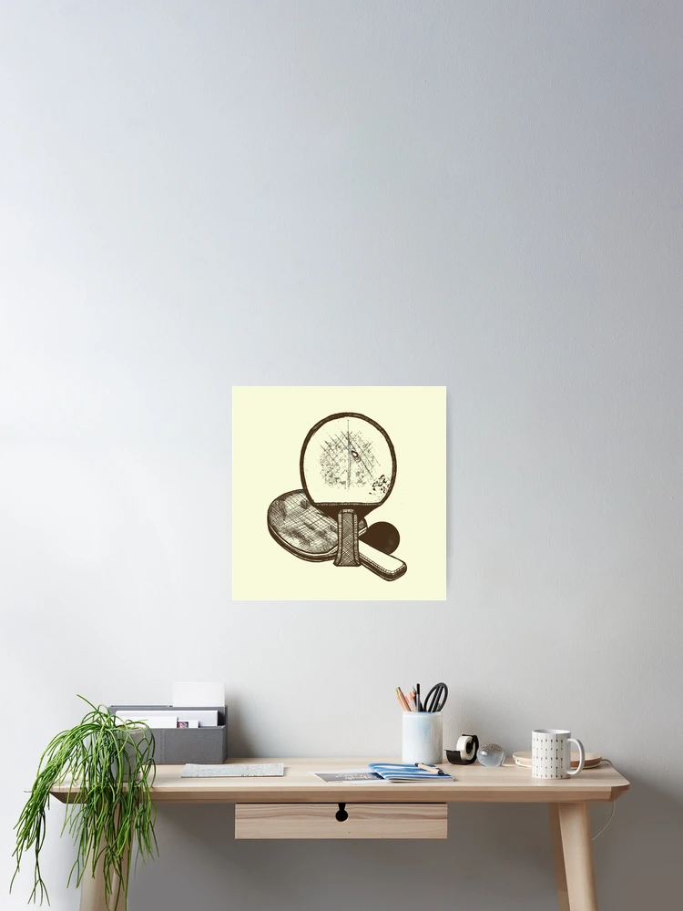 Thumbnail 2 of 3, Poster, Table Tennis - Racket Design designed and sold by Half Mess.