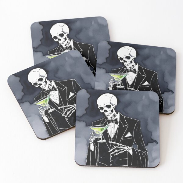 Item preview, Sophisticated Skeleton - Watercolor & Ink 1 designed and sold by KBMediaArt.