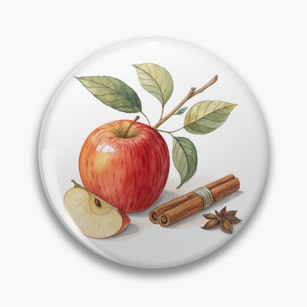Item preview, Apple and Cinnamon – Cozy Autumn Watercolor Fruit Illustration by Vivo Studio designed and sold by VivoStudio.