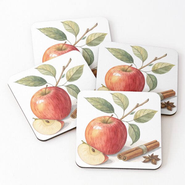 Item preview, Apple and Cinnamon – Cozy Autumn Watercolor Fruit Illustration by Vivo Studio designed and sold by VivoStudio.