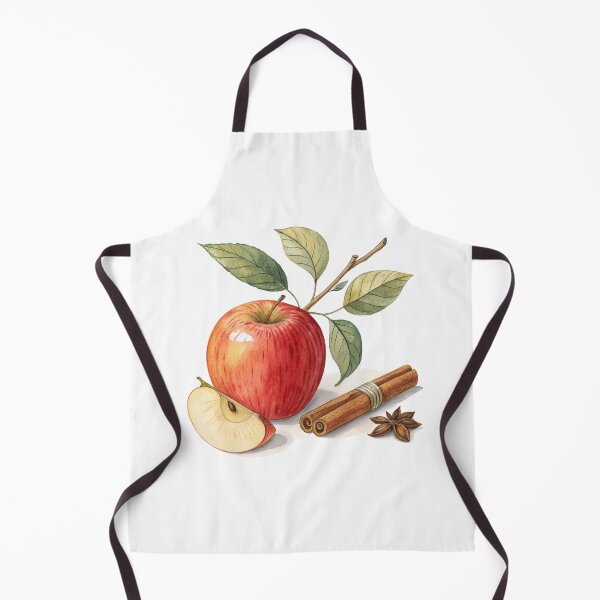 Item preview, Apple and Cinnamon – Cozy Autumn Watercolor Fruit Illustration by Vivo Studio designed and sold by VivoStudio.