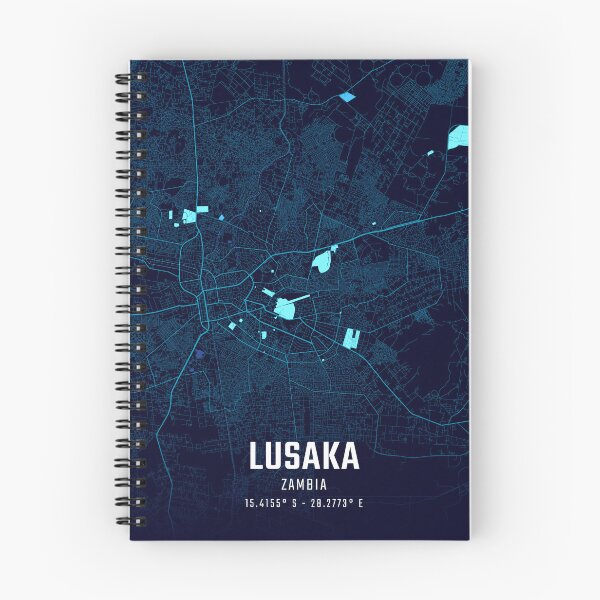Item preview, Lusaka Midnight City Map designed and sold by HomeLivingCo.