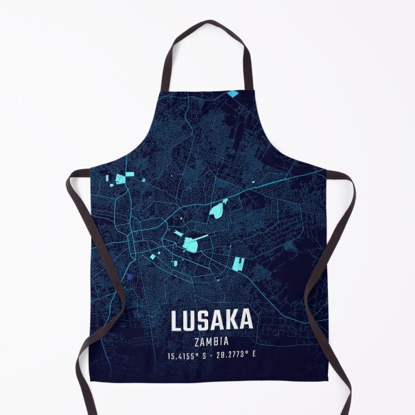 Item preview, Lusaka Midnight City Map designed and sold by HomeLivingCo.
