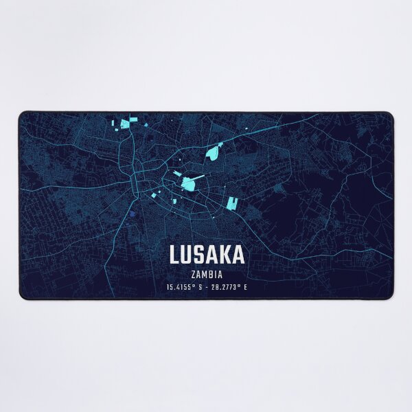 Item preview, Lusaka Midnight City Map designed and sold by HomeLivingCo.