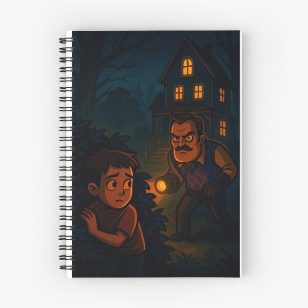 Item preview, Hello Neighbor Sneaking Scene Cartoon Style designed and sold by UmutK.