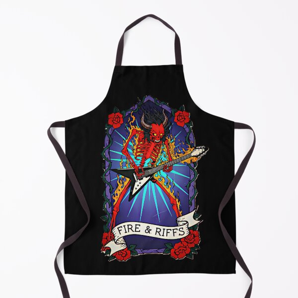 Item preview, FIRE & RIFFS Demon Skeleton Guitarist designed and sold by CoffinsArt.
