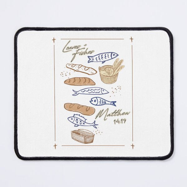 Item preview, Loaves & Fishes Coquette - Matthew 14:19 Christian Scripture designed and sold by Holy Coast Threads (Formerly ChristianFlower).