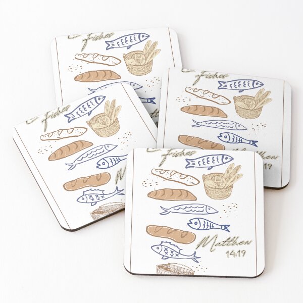 Item preview, Loaves & Fishes Coquette - Matthew 14:19 Christian Scripture designed and sold by Holy Coast Threads (Formerly ChristianFlower).