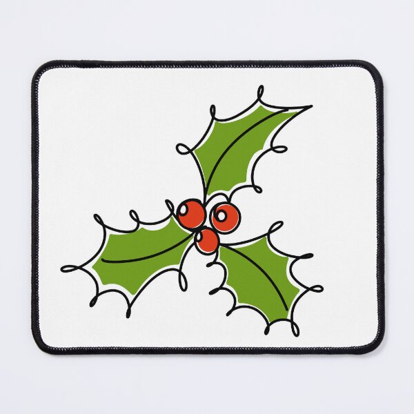 Item preview, Minimal Botanical Holly and Berry Line Drawing Art designed and sold by OhNoNotAgain42.