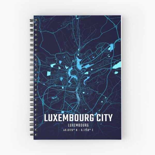 Item preview, Luxembourg City Midnight City Map designed and sold by HomeLivingCo.