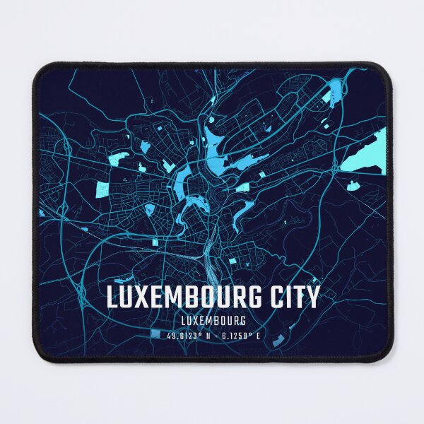 Item preview, Luxembourg City Midnight City Map designed and sold by HomeLivingCo.