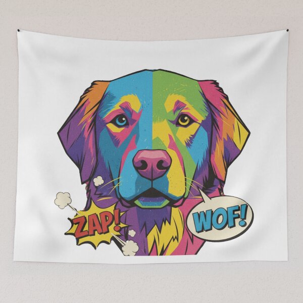 Item preview, Golden Retriever Pop Art Cara designed and sold by bsbd-action.