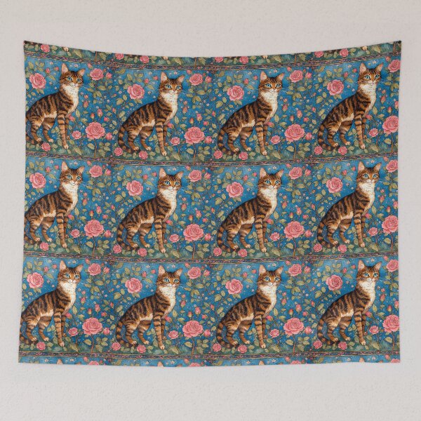 Item preview, A medieval cat among fantastical roses. designed and sold by Natalia-Vlad.
