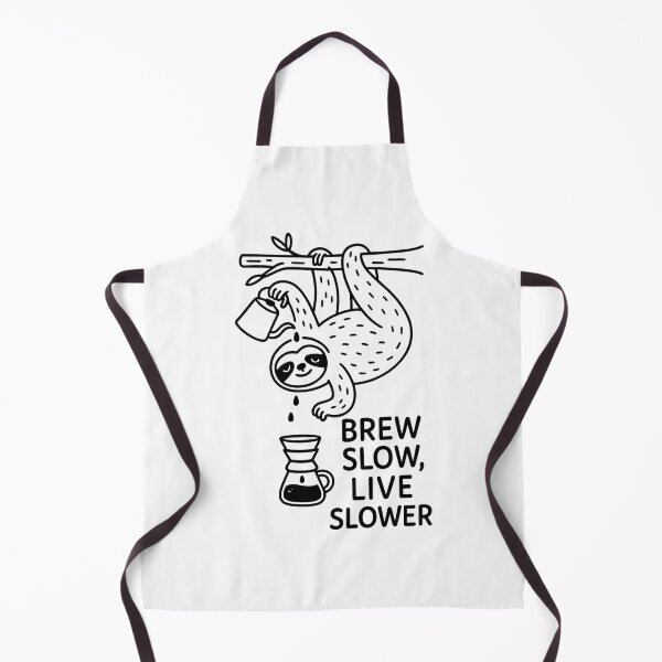 Item preview, Brew Slow, Live Slower – Sloth Coffee Illustration designed and sold by OthersideCoffee.
