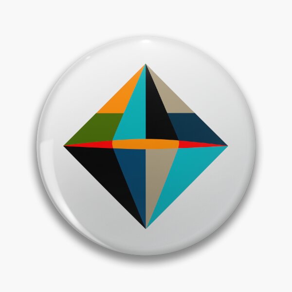 Item preview, Geometric Diamond Fine Art Poster – Modern Abstract Blue & Green Wall Art Print designed and sold by paulo silveira.