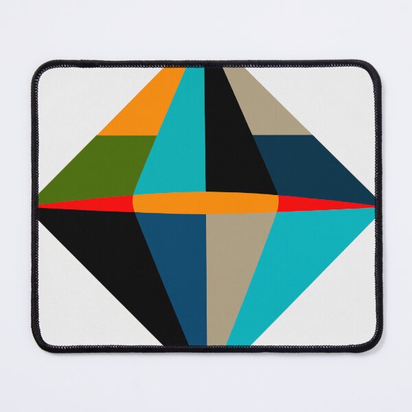 Item preview, Geometric Diamond Fine Art Poster – Modern Abstract Blue & Green Wall Art Print designed and sold by paulo silveira.
